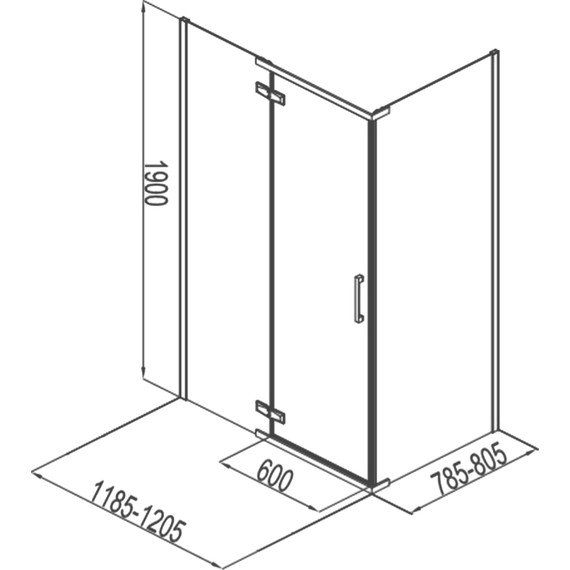 Душевое ограждение Aquanet Logic RC1200 AE32-S-120x80U-CT 120х80 см, хром/прозрачное - 3 Душевое ограждение Aquanet Logic RC1200 AE32-S-120x80U-CT 120х80 см, хром/прозрачное фото 3