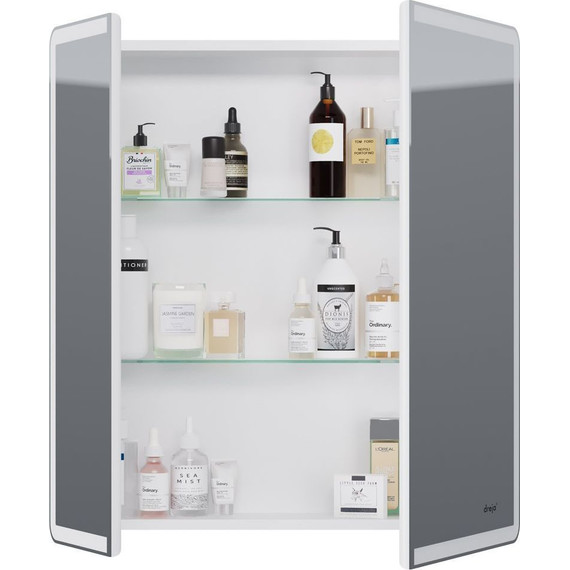 Зеркало-шкаф Dreja Point Led 70 см 99.9033, белый глянец фото 6