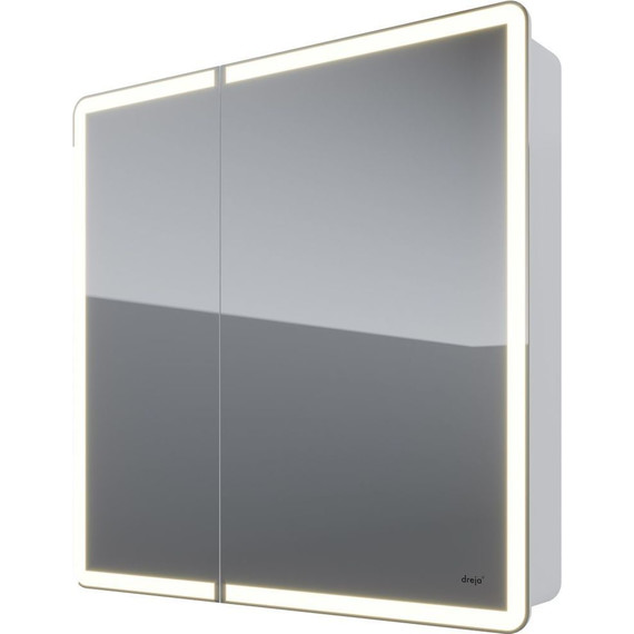 Зеркало-шкаф Dreja Point Led 80 см 99.9034, белый глянец фото 