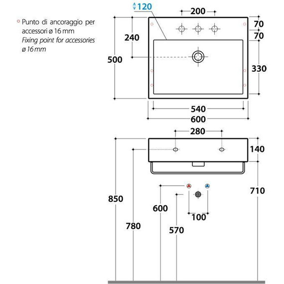 Раковина подвесная Globo Classic 60 см SCQ61.BI*1 - 2 Раковина подвесная Globo Classic 60 см SCQ61.BI*1 фото 2