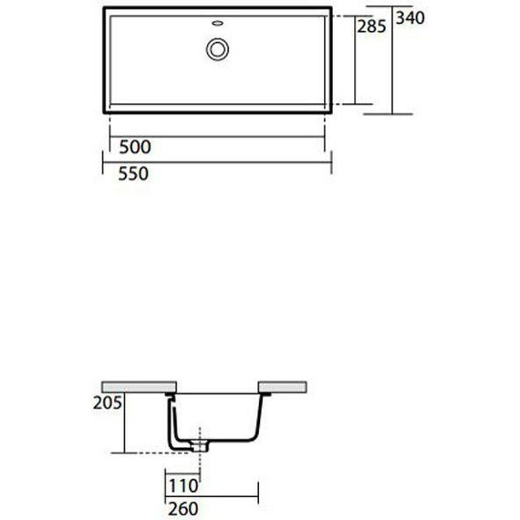 Раковина врезная под столешницу Kerasan Slim 55 см 022901 - 2 Раковина врезная под столешницу Kerasan Slim 55 см 022901 фото 2