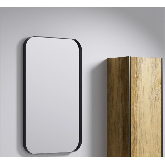 Зеркало Aqwella Fargo 50 см RM0205BLK, черный фото 2