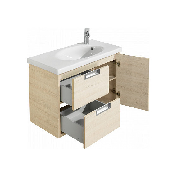 Тумба подвесная с раковиной Roca Etna 80 см 857301445, дуб верона - 2 Тумба подвесная с раковиной Roca Etna 80 см 857301445, дуб верона фото 2