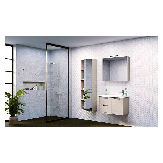 Тумба подвесная с раковиной Roca Etna 80 см 857301445, дуб верона - 3 Тумба подвесная с раковиной Roca Etna 80 см 857301445, дуб верона фото 3