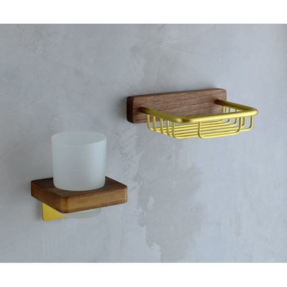 Мыльница Bronze de luxe Forest 10703G, цвет орех/золото матовое фото 3