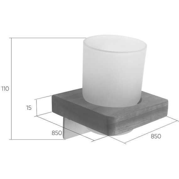 Стакан для зубных щеток Bronze de luxe Forest 10704C, цвет орех/хром матовый - 4 Стакан для зубных щеток Bronze de luxe Forest 10704C, цвет орех/хром матовый фото 4