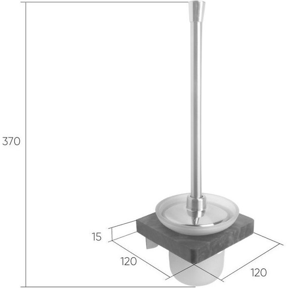 Ёршик для унитаза Bronze de luxe Forest 10706G, цвет орех/золото матовое - 3 Ёршик для унитаза Bronze de luxe Forest 10706G, цвет орех/золото матовое фото 3