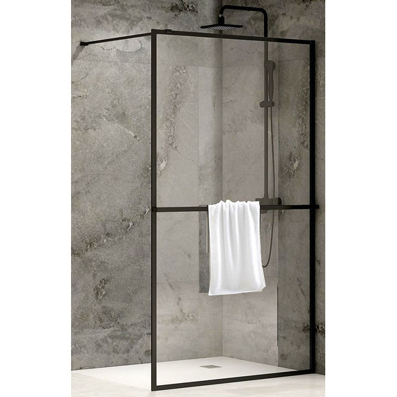 Душевая перегородка Abber Immer Offen 120 см AG60120B, черный/прозрачное - 3 Душевая перегородка Abber Immer Offen 120 см AG60120B, черный/прозрачное фото 3