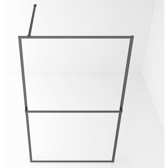 Душевая перегородка Abber Immer Offen 120 см AG60120B, черный/прозрачное - 2 Душевая перегородка Abber Immer Offen 120 см AG60120B, черный/прозрачное фото 2
