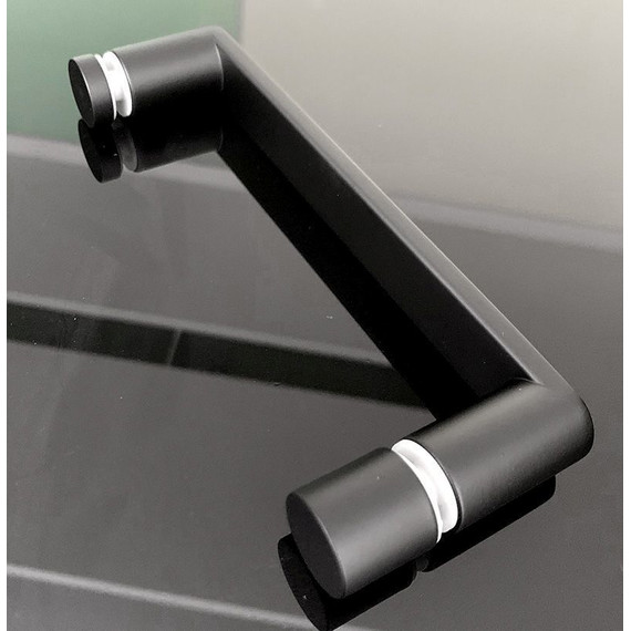 Душевое ограждение Abber Schwarzer Diamant 80х80 см AG01080B, черный/прозрачное фото 4