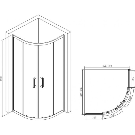 Душевое ограждение Abber Schwarzer Diamant 90х90 см AG01090B, черный/прозрачное - 5 Душевое ограждение Abber Schwarzer Diamant 90х90 см AG01090B, черный/прозрачное фото 5