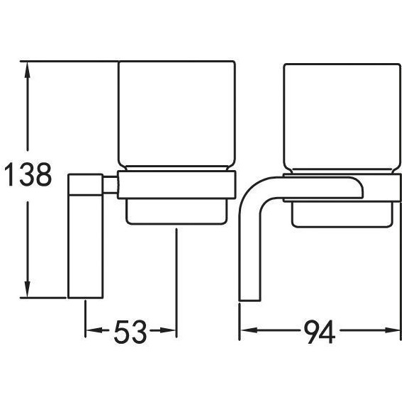 Стакан для зубных щеток Cezares Ultima CZR-F-8930 - 2 Стакан для зубных щеток Cezares Ultima CZR-F-8930 фото 2