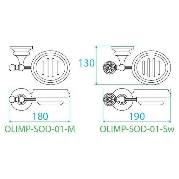 Мыльница Cezares Olimp OLIMP-SOD-01-Sw - 2 Мыльница Cezares Olimp OLIMP-SOD-01-Sw фото 2