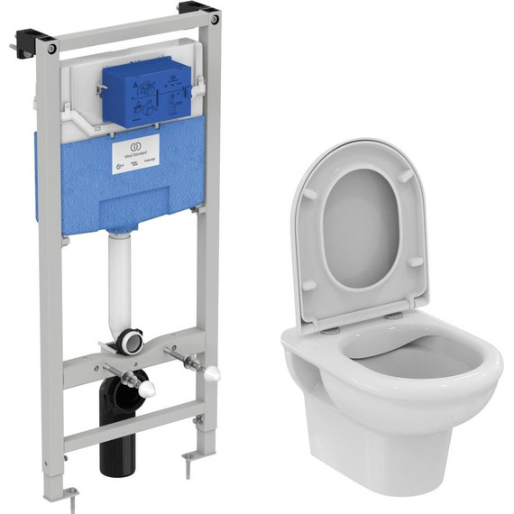 Инсталляция Ideal Standard ProSys с подвесным безободковым унитазом Exacto X042601 фото 