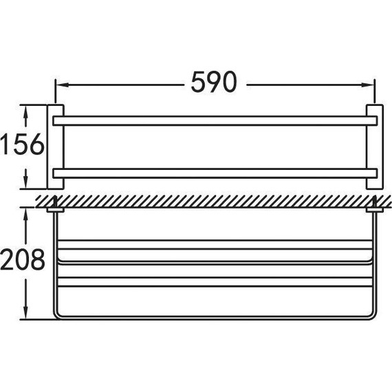 Полка для полотенец Cezares Maxima CZR-F-8910 - 2 Полка для полотенец Cezares Maxima CZR-F-8910 фото 2