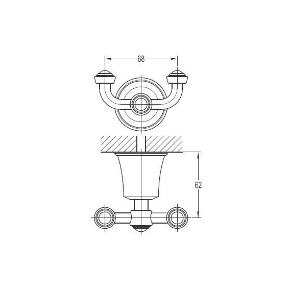 Двойной крючок Cezares Liberty CZR-F-8988 фото 3