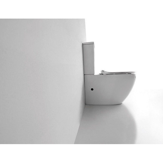 Унитаз-компакт CeramaLux NS-2176 с крышкой микролифт, Цвет производителя: белый фото 3