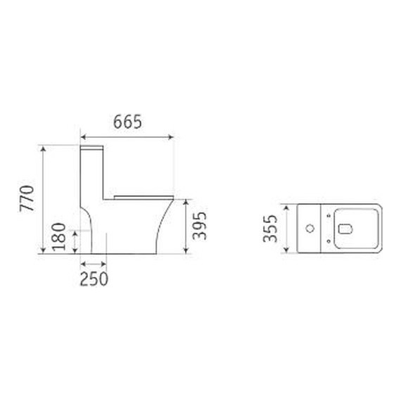 Унитаз-компакт CeramaLux Rimless 1945MW с крышкой микролифт фото 2