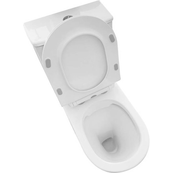 Унитаз-компакт CeramaLux Rimless 1217-P с крышкой микролифт - 2 Унитаз-компакт CeramaLux Rimless 1217-P с крышкой микролифт фото 2