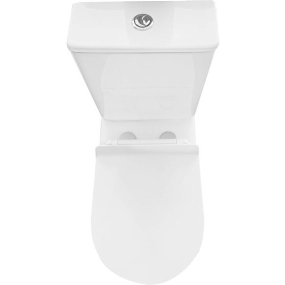 Унитаз-компакт CeramaLux Rimless 1217-P с крышкой микролифт - 3 Унитаз-компакт CeramaLux Rimless 1217-P с крышкой микролифт фото 3