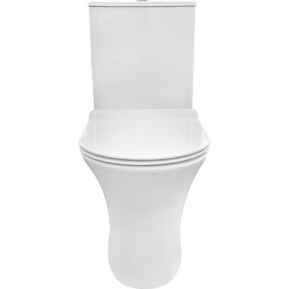 Унитаз-компакт CeramaLux Rimless 1217-P с крышкой микролифт - 4 Унитаз-компакт CeramaLux Rimless 1217-P с крышкой микролифт фото 4