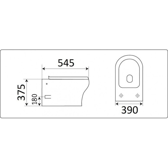Унитаз подвесной CeramaLux Rimless CL-2100 с крышкой микролифт фото 4