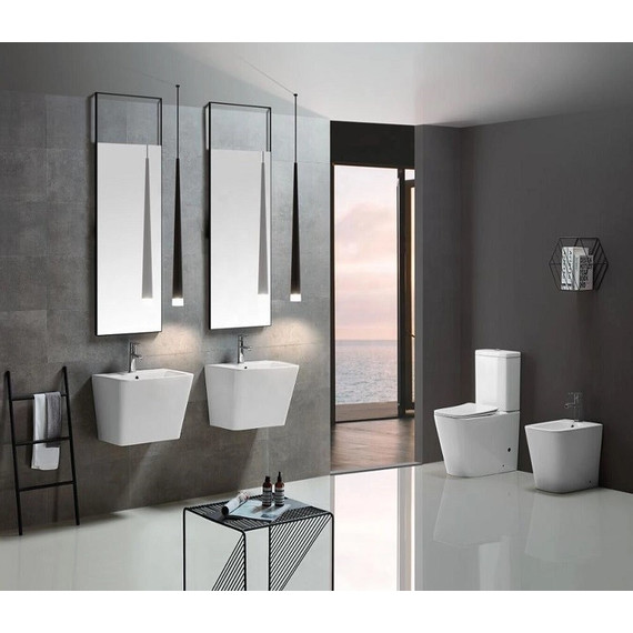 Унитаз-компакт CeramaLux Rimless NS-2170 с крышкой микролифт, Цвет производителя: белый - 2 Унитаз-компакт CeramaLux Rimless NS-2170 с крышкой микролифт, Цвет производителя: белый фото 2