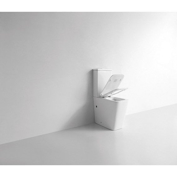 Унитаз-компакт CeramaLux Rimless NS-2170 с крышкой микролифт, Цвет производителя: белый - 3 Унитаз-компакт CeramaLux Rimless NS-2170 с крышкой микролифт, Цвет производителя: белый фото 3