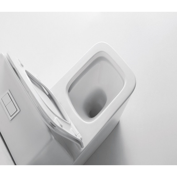 Унитаз-компакт CeramaLux Rimless NS-2170 с крышкой микролифт, Цвет производителя: белый - 5 Унитаз-компакт CeramaLux Rimless NS-2170 с крышкой микролифт, Цвет производителя: белый фото 5