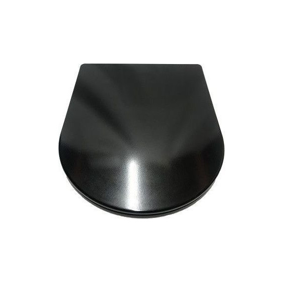 Унитаз приставной CeramaLux Rimless NS-3178-18 с крышкой микролифт, черный глянцевый фото 3