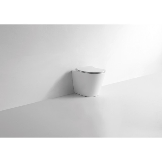 Унитаз приставной CeramaLux Rimless NS-3178 с крышкой микролифт - 2 Унитаз приставной CeramaLux Rimless NS-3178 с крышкой микролифт фото 2