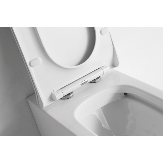 Унитаз приставной CeramaLux Rimless NS-3178 с крышкой микролифт - 8 Унитаз приставной CeramaLux Rimless NS-3178 с крышкой микролифт фото 8