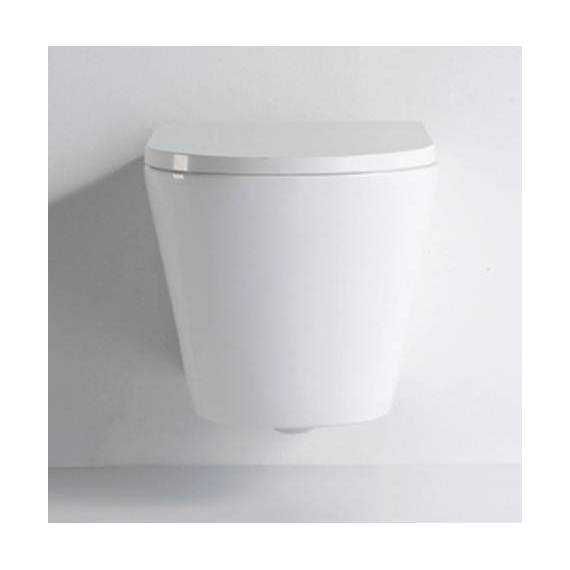 Унитаз подвесной CeramaLux Rimless NS-5178 с крышкой микролифт, Цвет производителя: белый фото 6