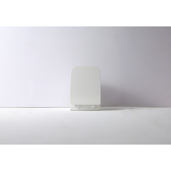 Унитаз подвесной CeramaLux Rimless NS5170 с крышкой микролифт, Цвет производителя: белый фото 5