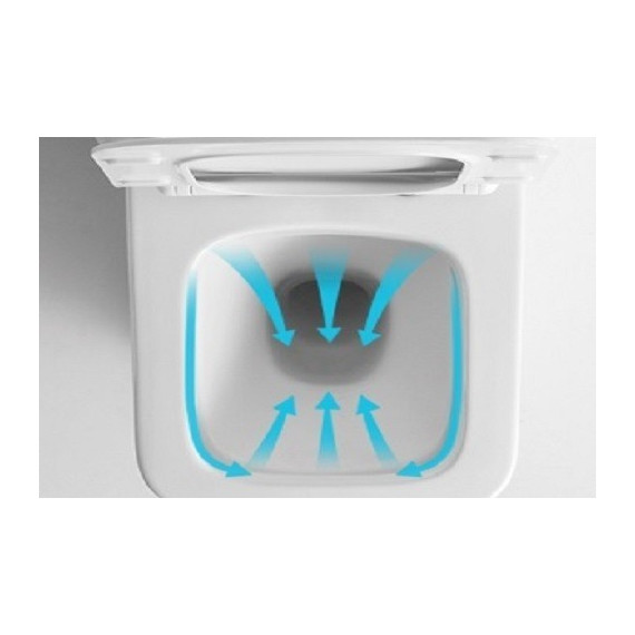 Унитаз подвесной CeramaLux Rimless NS5170 с крышкой микролифт, Цвет производителя: белый фото 7