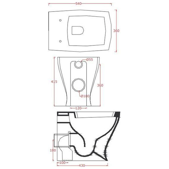 Унитаз приставной ArtCeram Jazz JZV002 01 00 фото 4