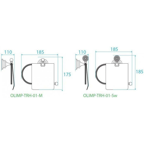 Держатель для туалетной бумаги Cezares Olimp OLIMP-TRH-01-Sw - 2 Держатель для туалетной бумаги Cezares Olimp OLIMP-TRH-01-Sw фото 2