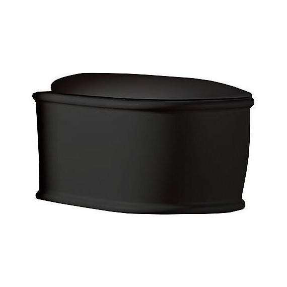 Унитаз подвесной безободковый ArtCeram Atelier ATV001 17 00, чёрный матовый, Цвет производителя: чёрный матовый фото 2