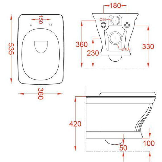 Унитаз подвесной ArtCeram Civitas CIV001 35 00, зелёный, Цвет производителя: зелёный фото 2