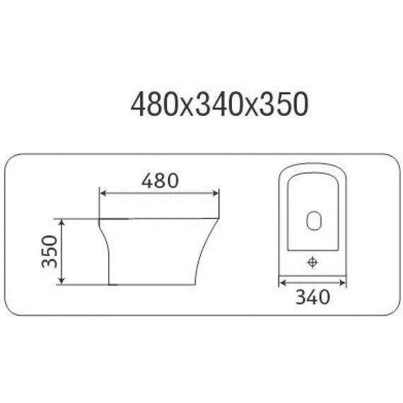 Биде напольное CeramaLux 1215E фото 2
