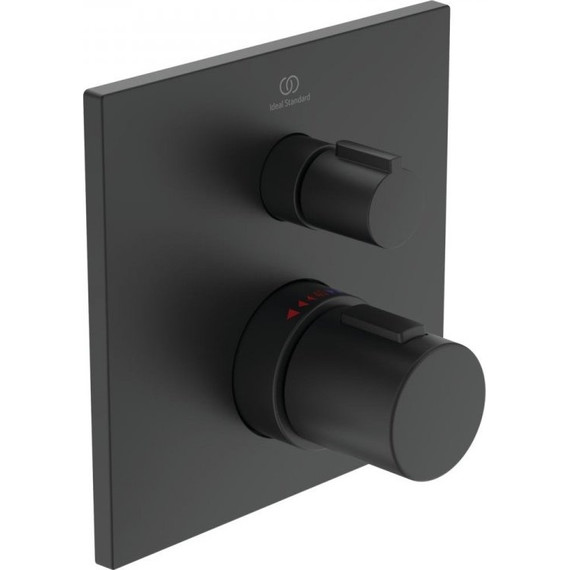 Смеситель для душа с термостатом Ideal Standard Silk Black Ceratherm C100 A6956XG, черный матовый фото 