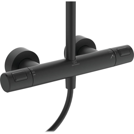 Душевая стойка с термостатом Ideal Standard Ceratherm T25 A7545XG, черный матовый - 3 Душевая стойка с термостатом Ideal Standard Ceratherm T25 A7545XG, черный матовый фото 3
