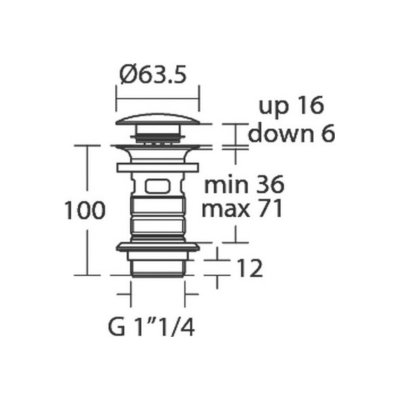 Донный клапан Ideal Standard Silk Black E1482XG, черный матовый фото 2