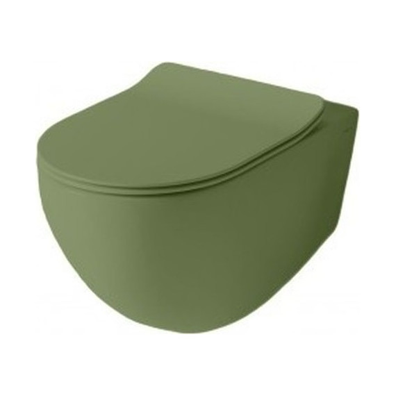 Унитаз подвесной безободковый ArtCeram File 2.0 FLV004 44 00 verde salvia, Цвет производителя: зелёный фото 2