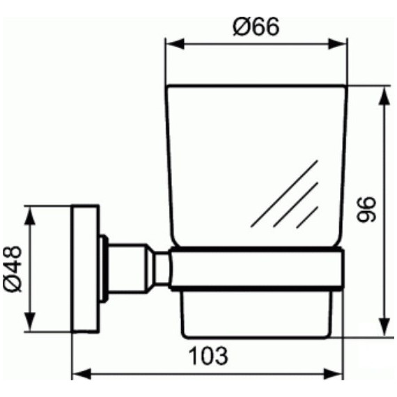 Стакан для зубных щеток Ideal Standard Silk Black IOM A9120XG, черный матовый - 3 Стакан для зубных щеток Ideal Standard Silk Black IOM A9120XG, черный матовый фото 3