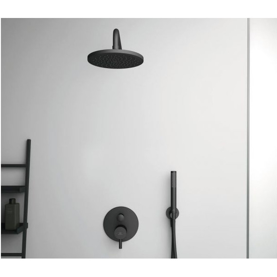 Верхний душ Ideal Standard Silk Black Idealrain BD140XG, черный матовый фото 2