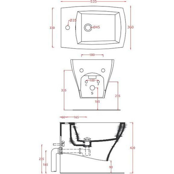 Биде подвесное ArtCeram Jazz JZB001 05 00 bi matt*1, белый матовый фото 6