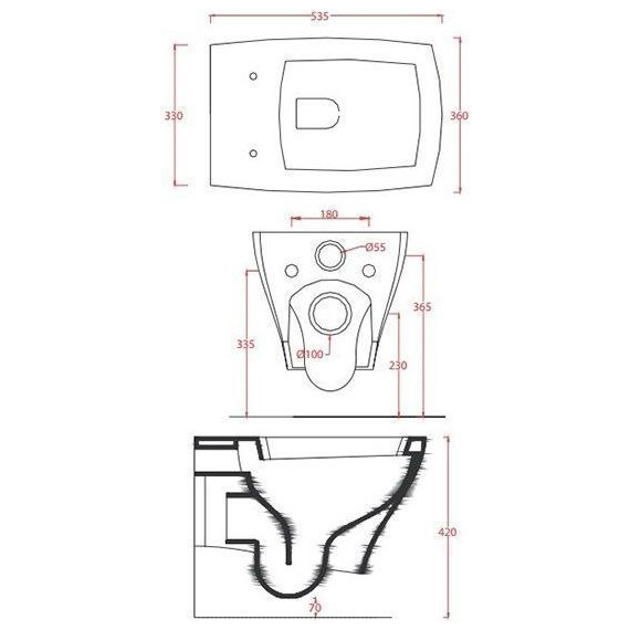 Унитаз подвесной ArtCeram Jazz JZV001 05 00 bi matt фото 5