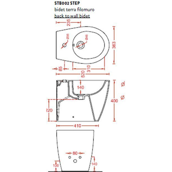 Биде напольная ArtCeram Step STB002 01 00 bi фото 5