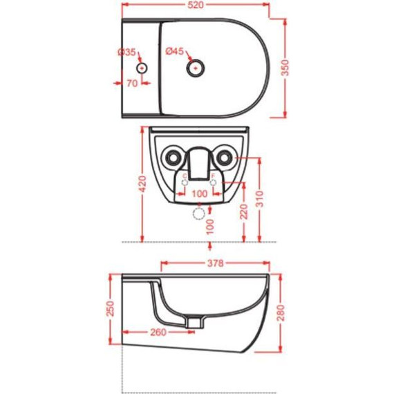 Биде подвесное ArtCeram The One THB001 05 00 bi matt *1, белый матовый - 6 Биде подвесное ArtCeram The One THB001 05 00 bi matt *1, белый матовый фото 6